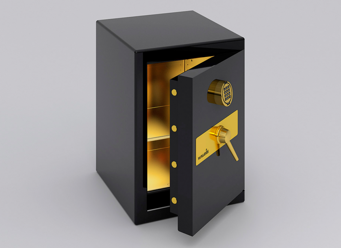 Черно-золотой сейф WALDIS LUXUS