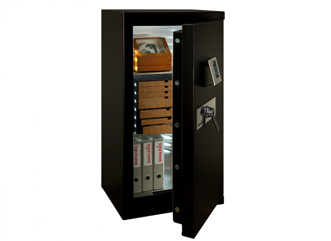 Черный сейф для дома или офиса