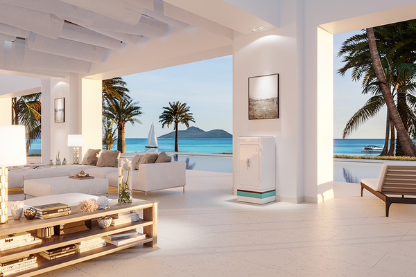 Белый сейф STOCKINGER в интерьере